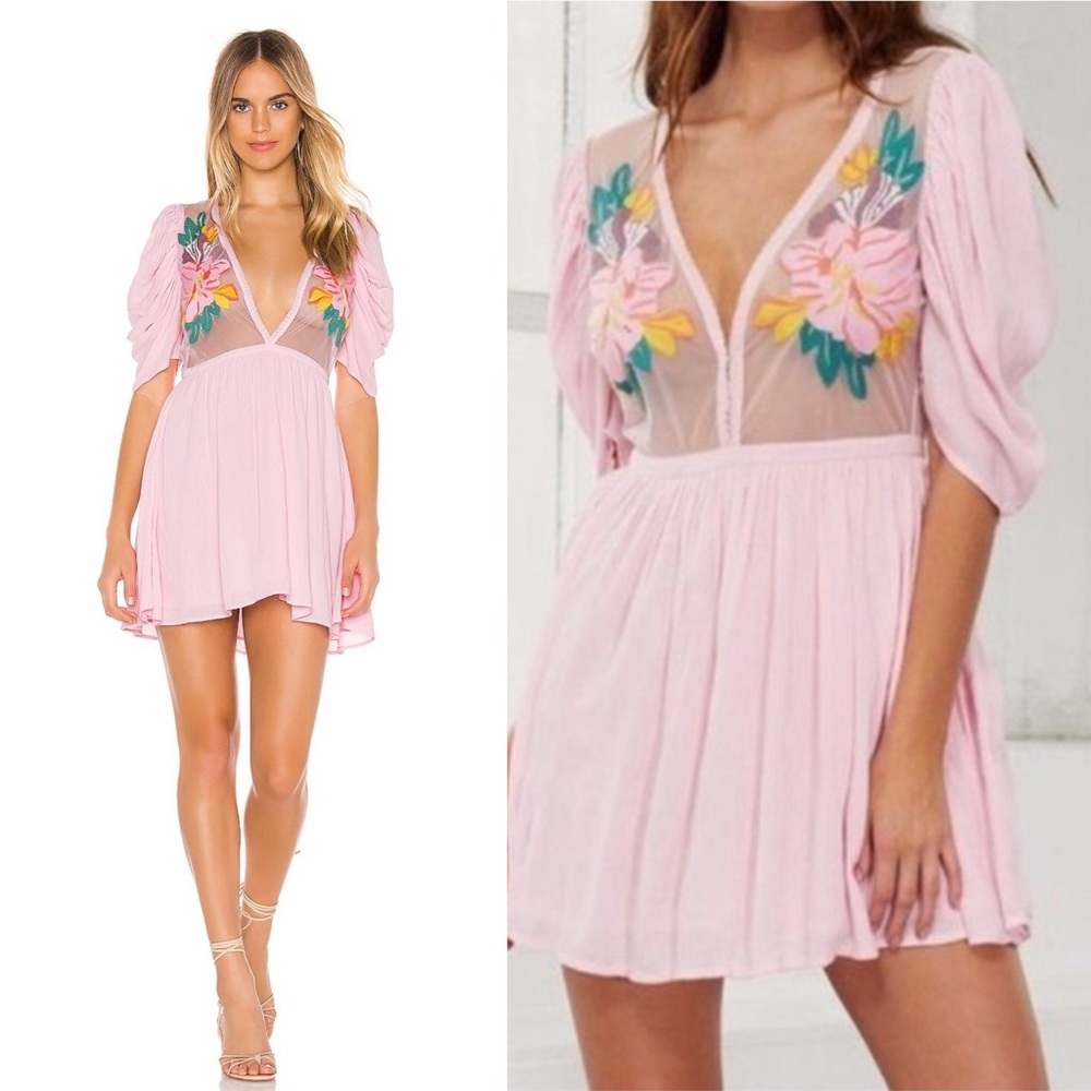 Cleobella Hayden Mini Dress in Pink Size XS - Picture 2 of 6